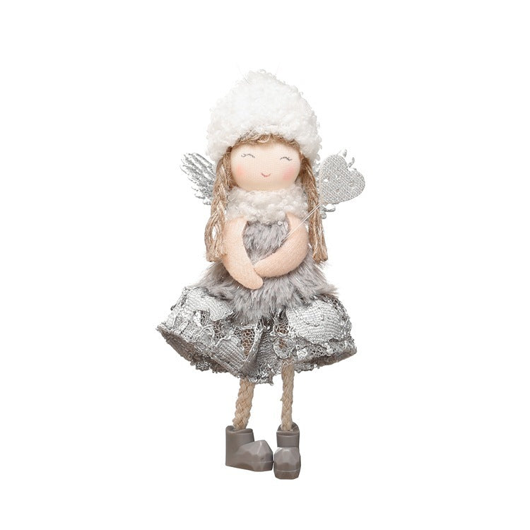 Christmas Lace Angel Doll Christmas Tree Small Pendant Lift Snowflake Girl Christmas Show Window Decorations Accessories Christmas Lace Angel Doll Christmas Tree Small Pendant Lift Snowflake Girl Christmas Show Window Decorations Accessories